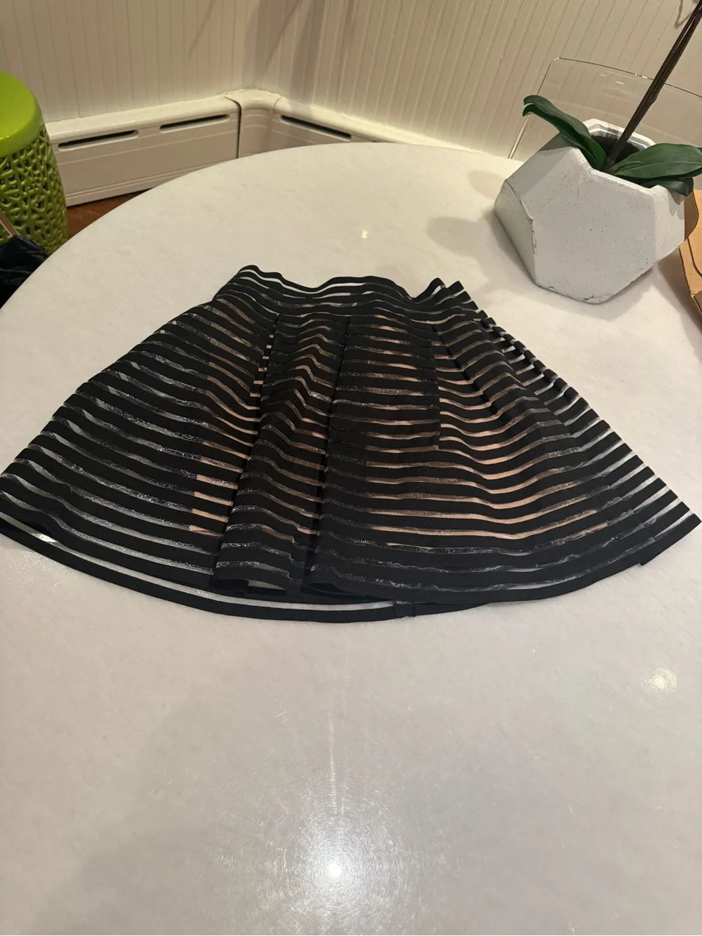 Forever 21 Fit and Flare Horizontal stripe mini Skirt